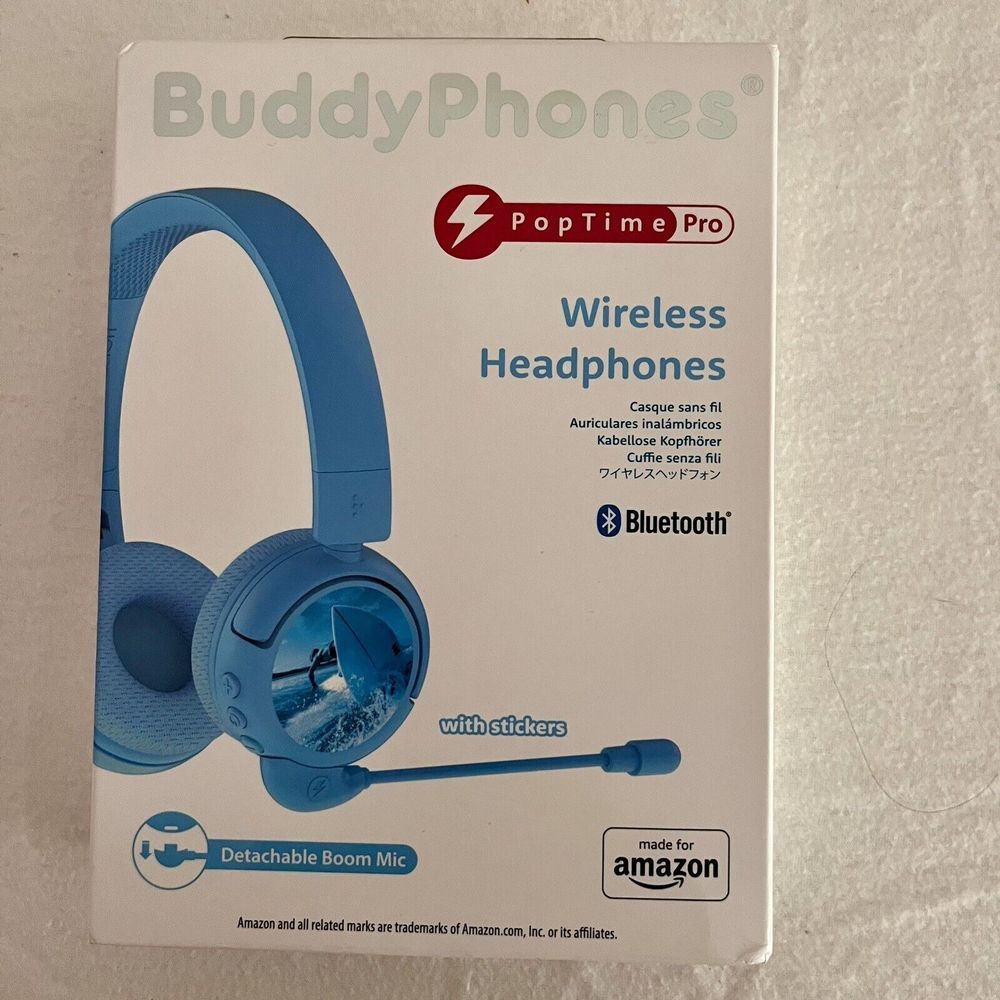 BuddyPhones BT-BP-POP-TIMEP-BLUE‎ POP Time Pro Wireless Headphones Blue